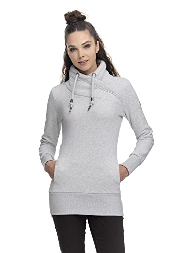 Ragwear NESKA Damen Frauen Kapuzenpulli,Kapuzenpullover,Hoodie,Stehkragen,warm,Seitentaschen,Grau,XS von Ragwear