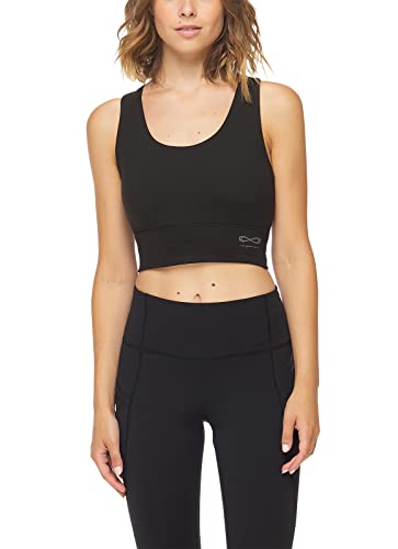 Ragwear SEOLA Damen Frauen Crop Top,Sport Top,Sport BH,Bustier,Yoga,Training,Regular Fit,Black (1010),XL von Ragwear