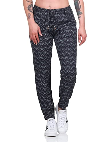 Ragwear W Talin Chevron Grau - Lockere weiche Damen Sommerhose, Größe 30 - Farbe Dark Grey von Ragwear