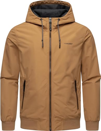 Ragwear leichte Herren Übergangsjacke kurz wasserdichte Outdoorjacke mit Kapuze Perci Brown Sugar Gr. XL von Ragwear