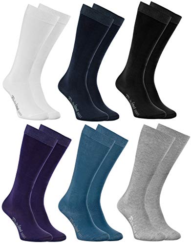 Rainbow Socks - Jungen Mädchen Baumwolle Kniestrümpfe - 6 Paar - Dunkle Farben - Größen 24-29 von Rainbow Socks
