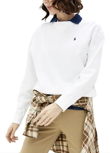 Ralph Lauren Damen Rundhals Sweater/Pullover (Weiß, S) von Ralph Lauren