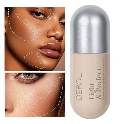 Vollständige Deckungsstiftung | Oil Control Matte Poreless Foundation | 30 ml langanhaltende Concealer-Make-up-Basis, Skin Foundation Concealer für ein natürliches Finish Ravcerol von Ravcerol