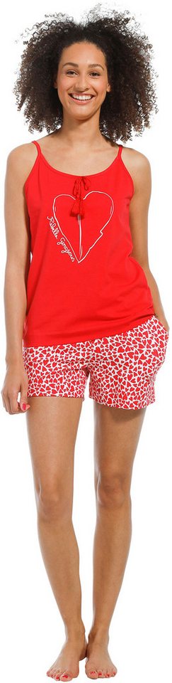 Rebelle Pyjama Damen Shorty Pyjama (2 tlg) mit Herzen von Rebelle