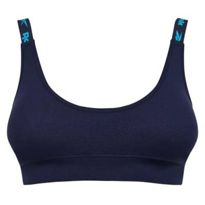 Reebok Damen Seamless Crop Top in Marineblau | BH für Fitness mit geringer Belastung mit verstellbaren Trägern und herausnehmbaren Polstern. von Reebok