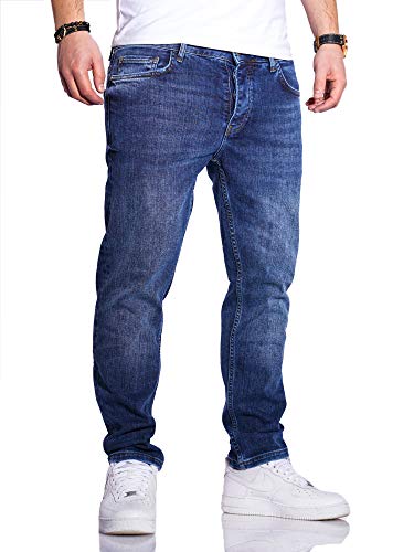 Rello & Reese Herren Jeans Straight Fit Denim Hose Regular Stetch JN-221 [Blau-5, W38/L32] von Rello & Reese