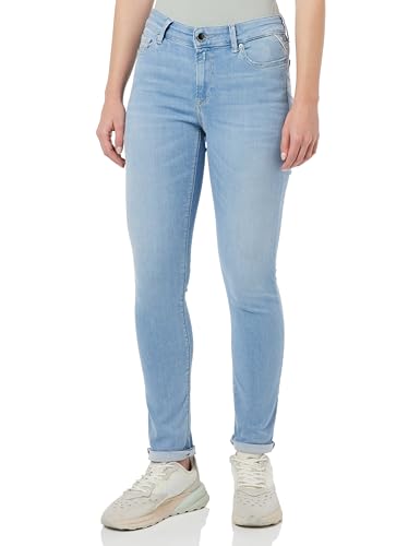 Replay Damen Jeans Luzien Skinny-Fit, Light Blue 010 (Blau), 26W / 32L von Replay