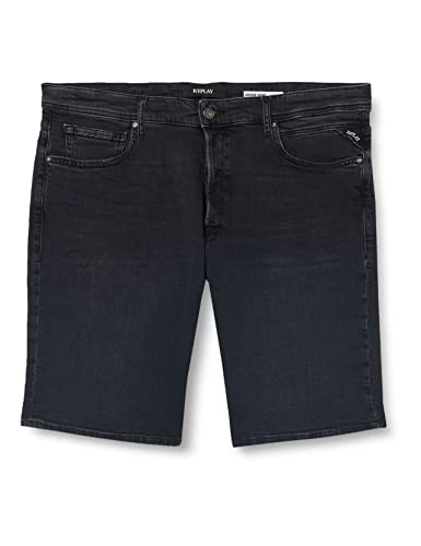 Replay Herren Jeans Shorts Grover Straight-Fit Bio, Dark Grey 097 (Grau), 31W von Replay