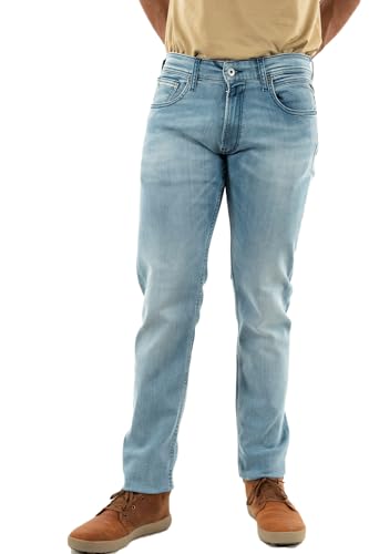 Replay Herren Jeans Grover Straight-Fit mit Comfort Stretch, Light Blue 010 (Blau), 34W / 30L von Replay