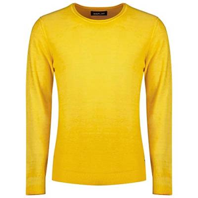 Replay Herren Strickpullover mit Rundhals-Ausschnitt, Light Orange 796 (Orange), L von Replay