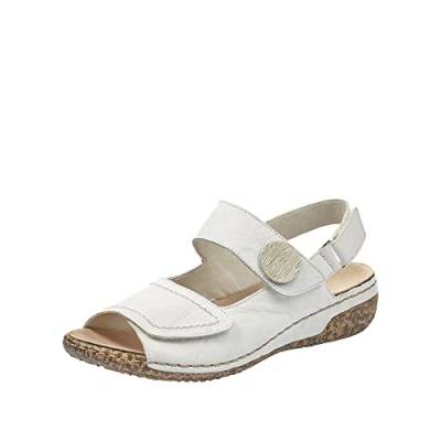 Rieker Damen voorjaar/zomer V7272 Peeptoe Sandalen, Weiß Weiss 80, 36 EU von Rieker