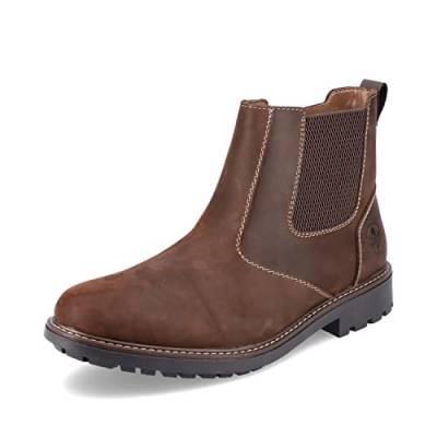 Rieker Herren Chelsea Boots F4662, Männer Stiefeletten,Kurzstiefel,uebergangsschuhe,Schlupfstiefel,flach,Man,braun (22),41 EU / 7.5 UK von Rieker