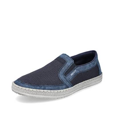 Rieker Herren Slipper B5264, Männer Slip On,College,Schuhe,Businessschuhe,Slip-ons,Slipper,Mokassins,Halbschuhe,Slides,Loafer,blau (14),44 EU / 9.5 UK von Rieker