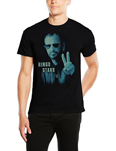 Ringo Starr Herren Colour Peace T-Shirt, Schwarz, XL von Ringo Starr