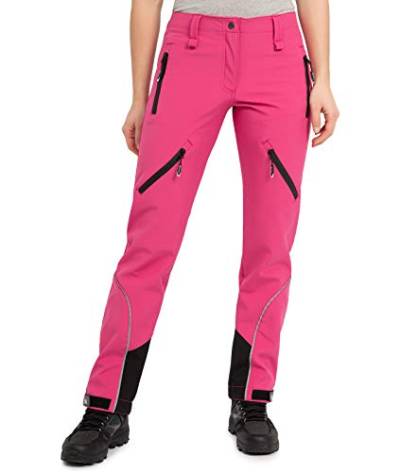 Rock Creek Damen Softshellhose Outdoor Hosen Wanderhose Sporthose Regenhose Damenhosen Outdoorhose Wasserdicht Taschen Softshell Hosen D-444 Pink XL von Rock Creek