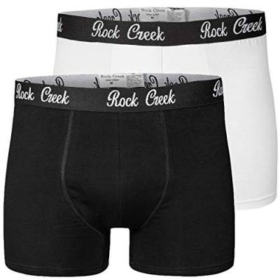 Rock Creek Herren Boxershorts Unterhosen Boxer Unterwäsche 8er Pack Baumwolle Männer Weihnachten Boxer Shorts Unterhose 8 Stück H-218 Schwarz-Weiß 2XL von Rock Creek