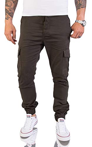 Rock Creek Herren Cargohose Chinohose Outdoor Herrenhose Tapered Jogging Pants Hose mit Taschen Beintaschen Männer H-179 Dunkelgrün W40 L30 von Rock Creek