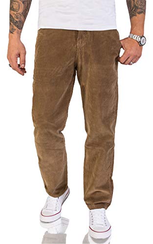 Rock Creek Herren Cord Hose Regular Fit Chino Hose Klassische Hosen Herrenhose Straight Cut Chinos Herren Cordhosen RC-2156 Dunkelbeige W33 L34 von Rock Creek