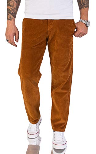 Rock Creek Herren Cord Hose Regular Fit Chino Hose Klassische Hosen Herrenhose Straight Cut Chinos Herren Cordhosen RC-2156 Orange W30 L32 von Rock Creek