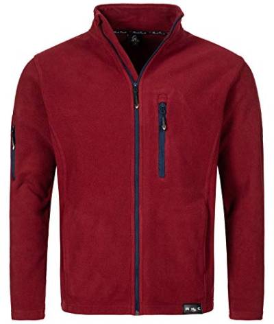 Rock Creek Herren Fleece Jacke Outdoor Wanderjacke Pullover Full Zip Hoodie Herrenjacke Fleecejacke Winterjacke Strickjacke Strickfleecejacke H-197 Weinrot 5XL von Rock Creek