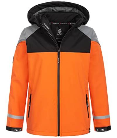 Rock Creek Kinder Softshell Jacke Outdoor Jacke Windbreaker Übergangsjacke Anorak Kapuze Regenjacke Winterjacke Jungen Jacke Jacket KJ-101 Orange 146 von Rock Creek