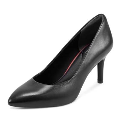 Rockport Damen Total Motion Pumpkleid mit spitzer Zehenpartie, 75 mm, Schwarz Leder, 37.5 EU von Rockport