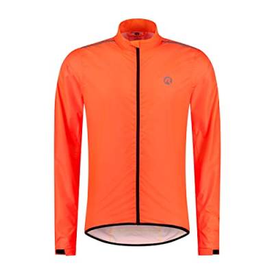 Rogelli Core Fahrradjacke Herren - Rennradjacke, Regenjacke, Wasserdicht - Orange - Größe S von Rogelli