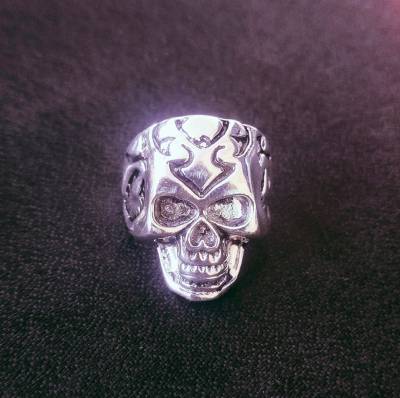 Silber Schädel Ring 925 Sterling Für Männer, Schrecklicher Gothic Ring, Biker Antike Skelettkopf, Gothic Schmuck von Ronakjaipursilver