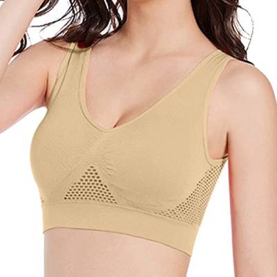 Rpporm Sport BH Große Brüste Damen Bralette Ohne Bügel Nathloser Mit Polstern Sportbekleidung Sports Bras Fuer Atmungsaktiv Lauf Yoga Fitness Training Jumping Joggen von Rpporm