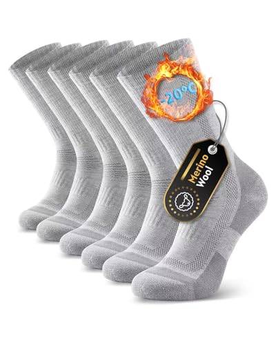 Ruixue Merino Wandersocken Herren & Damen, Outdoor Socken Trekkingsocken, Merinowolle Sportsocken Laufsocken Sneakersocken für Herren, Damen & Kinder[3 Paar] von Ruixue