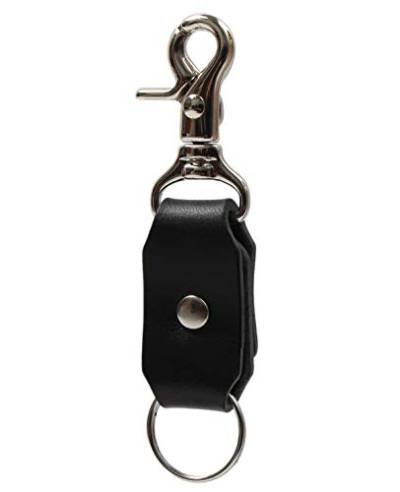 Ruth&Boaz Handmade Italian Vegetable Leather Key Chain with Solid Brass.Key Ring (A-Silver) von Ruth&Boaz