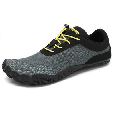 SAGUARO Barfußschuhe für Herren Damen - Leicht Atmungsaktiv rutschfest Barfussschuhe - Traillaufschuhe für Gym Training Trekking Wander Laufen Paynes Grau, Gr.38 EU von SAGUARO