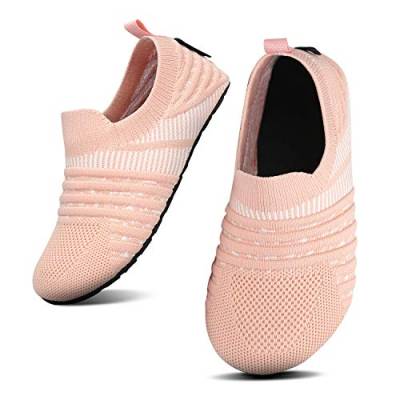 SAGUARO Mädchen Hausschuhe Kinder Pantoffeln Jungen Slippers rutschfest Yoga Kleinkinder Schuhe Unisex-Baby Indoor Weich Walkingschuhe Hüttenschuhe Pink 32/33 EU von SAGUARO