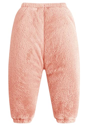 SEAUR Baby Winter Pumphose Fleece Gefüttert Winterhose Flauschig Haushose Warm Kleinkind Dick Thermohose Schneehose Skihose - Rosa - 90(74/80) von SEAUR