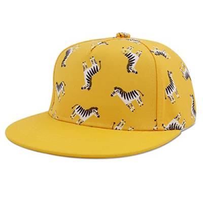 SEYUFN Kinder Baseballmütze Baby Mädchen Jungen Kappe Cap Baseballkappe mit Flacher Krempe für Kinder Jungen Sport Hut mit Cartoon-Muster Mädchen (Zebra, 1-2 Jahre(48cm)) von SEYUFN