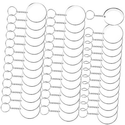 SHERCHPRY 2 Sätze Runder Schlüssel Bund Hotel-schlüsselanhänger Erkennungsmarken Rohlinge Für Schlüsselanhänger Einzigartiger Leerer Schlüsselanhänger Einstellen Rostfreier Stahl Sublimation von SHERCHPRY