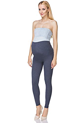 SOFTSAIL Umstandsleggings Leggings Für Damen Aus Baumwolle Schwangerschaft Umstandshose Umstandsmode Für Schwangere Umstandskleidung Mit High Waist, Denim 38 von SOFTSAIL