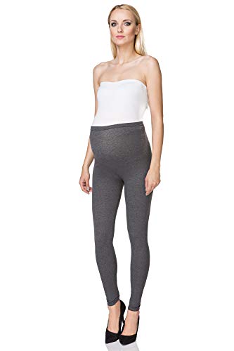 SOFTSAIL Umstandsleggings Leggings Für Damen Aus Baumwolle Schwangerschaft Umstandshose Umstandsmode Für Schwangere Umstandskleidung Mit High Waist, Graphit 38 von SOFTSAIL