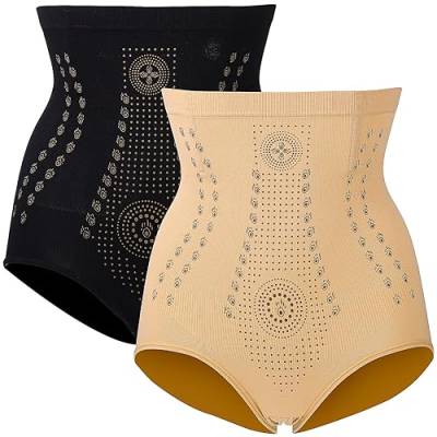 2 Stück Fiber Restoration Shaper Bauchkontrolle Unterhose Einzigartige Taille Elastisch Lonstech für Frauen von SOIMISS