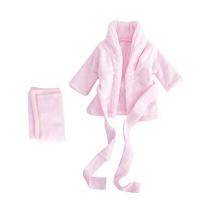SOIMISS Baby Bademantel Verdickt Badeanzüge aus Reiner Baumwolle Foto Kleidungsstück Requisite für Neugeborene (Rosa Anzug für 3-6 Monate) von SOIMISS