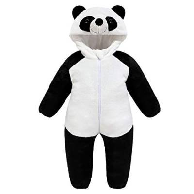 SOIMISS Baby Panda Kostüm Tier Cosplay Pyjama Winter Herbst Flanell Kapuze Strampler Overall für Neujahr Weihnachten Dress Up Accessoires Geschenk 80Cm von SOIMISS