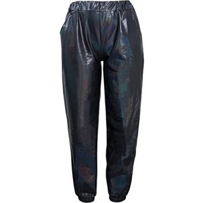 SOIMISS Hip Hop Rave-Outfits Für 70er Outfits Für 90er-Outfits Für Damen Coole Hose Rave-Hosen Männer Disco-Outfit Futuristische Kleidung Rosa Symphonie Fräulein Polyester Hosen Aus Metall von SOIMISS