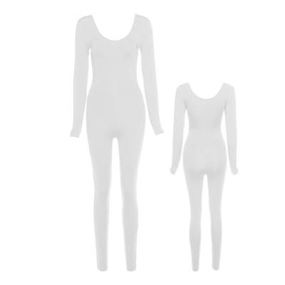 SOYDAN Workout-Jumpsuits für Damen,Langarm-Jumpsuits für Damen, Sexy Trainings-Bodys mit niedrigem Kragen, Winter Fitness Hohe Taille Einfarbig Herbst Hohe Elastizität Yoga Overall von SOYDAN