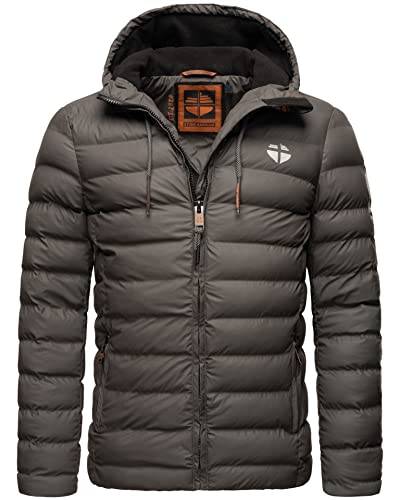 STONE HARBOUR Herren Steppjacke leichte Winterjacke mit Kapuze B731 [B731 - Anthrazit - Größe XXXL - Gr. 3XL] von STONE HARBOUR