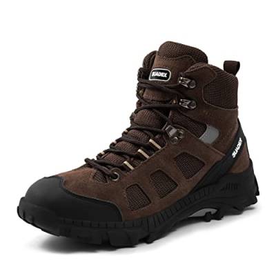 SUADEX Arbeitsschuhe Herren Sicherheitsschuhe Damen Winter Hoch Sicherheitsstiefel Arbeitsschutzschuhe Stahlkappenschuhe mit Stahlkappe 38 EU Braun von SUADEX