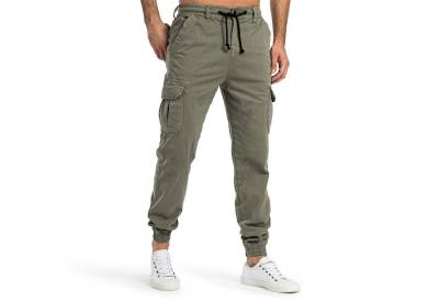 SUBLEVEL Cargohose Herren Cargo Hose Jeans Sweatpant Chino Jogginghose Tunnelzug, elastische Bündchen von SUBLEVEL