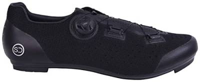 SUNDRIED Knit Road Cycle Schuhe Unisex Herren- und Damen-Fahrradschuhe für den Rennradsport (41, Schwarz) von SUNDRIED