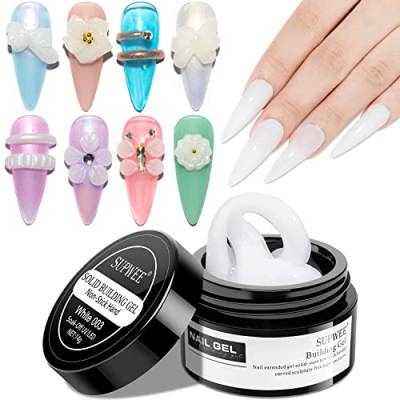 Supwee Feste Gel-Nagelverlängerung für Non-Stick Hand Skulptur Builder Hard Gel mit Dual Form Blume Nagel stärken Nagelkunst für Home DIY Nail Salon Lampe Cure erforderlich von SUPWEE