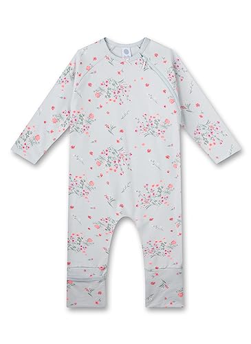 Sanetta Mädchen-Overall Blau | Praktischer und bequemer Strampler aus weicher Bio-Baumwolle für Mädchen. | Babyoverall Größe 056 von Sanetta