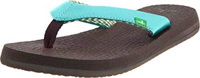 Sanuk Damen Yogamatte Flip Flops, Blau - aqua - Größe: 36 EU von Sanuk